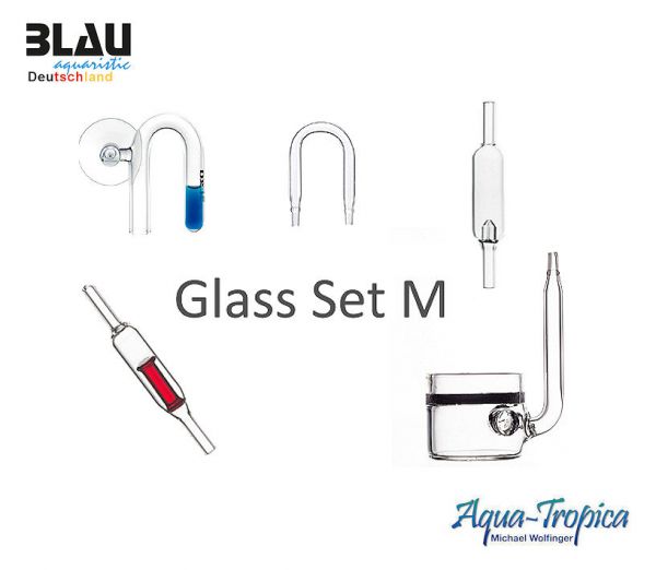 Blau aquaristic CO2 Glas-Set M
