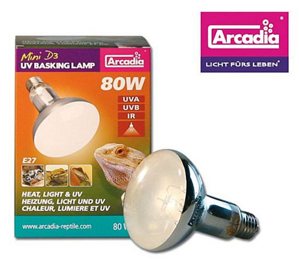Arcadia UV Basking Lamp 80 W - E27 Sockel