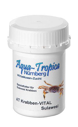 Aqua-Tropica Krabben-VITAL Sulawesi 40g - Krabbenfutter für Sulawesikrabben, Leopardkrabben