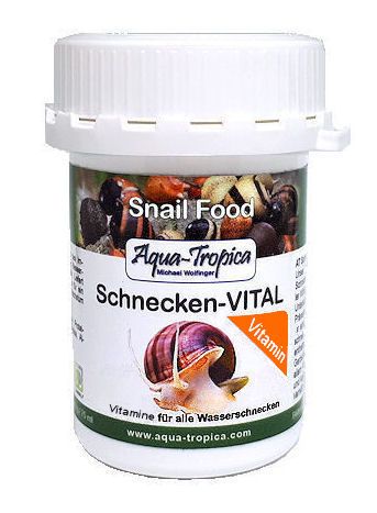 Aqua-Tropica Schnecken-VITAL Vitamin 40g - Schneckenfutter, Vitamine Futter für Schnecken